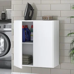 Armário Lavanderia com 2 Portas Multimóveis MP5021 Branco - 1 Armário Lavanderia com 2 Portas Multimóveis MP5021 Branco - 1