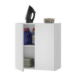 Armário Lavanderia com 2 Portas Multimóveis MP5021 Branco - 2 Armário Lavanderia com 2 Portas Multimóveis MP5021 Branco - 2