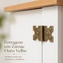 Ver imagem 6 de Aparador Colonial 149cm Mel Branco 4 Portas Movelbento