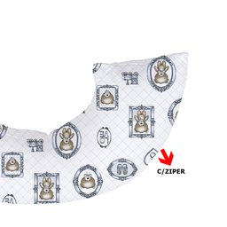 Almofada de Amamentação Tecebem Malha com Zíper Guilherme 45cmx85cm Azul - 3