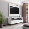 Rack Sienna com Painel Tessa P/ Tv até 50 Polegada Branco - Vallisa Decor - 3