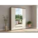 Ver imagem 1 de Guarda-Roupa 4 Portas 2 Gavetas 100% MDF 168cm x 230cm Nobre Off White/Rustic