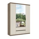 Ver imagem 3 de Guarda-Roupa 4 Portas 2 Gavetas 100% MDF 168cm x 230cm Nobre Off White/Rustic