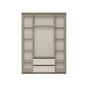 Ver imagem 5 de Guarda-Roupa 4 Portas 2 Gavetas 100% MDF 168cm x 230cm Nobre Off White/Rustic