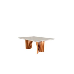 Mesa de Jantar Madeira Maciça com Base Torcida 2,20x1,10m - Pérola - Harmonia Salas