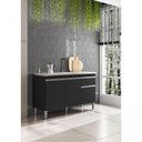Ver imagem 1 de Gabinete de Pia Tatiane 3 Portas 1 Prateleira MDP 118cm Preto