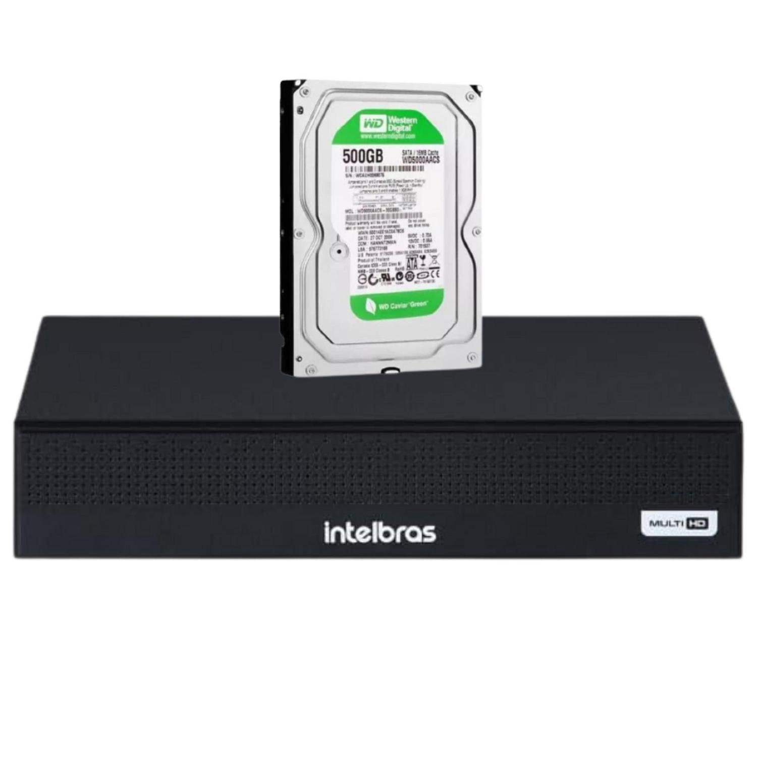 Dvr Gravador 8 Canais Intelbras Mhdx 3008-c Full Hd 1080p com Hd 500gb Incluso