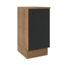 Ver imagem 1 de Balcão Armário de Cozinha 40 cm 1 Porta Rustic/Preto Agata Madesa