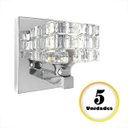 Ver imagem 2 de 5 Arandela Interna Cristal Prata Base Espelhada Sala Bet38