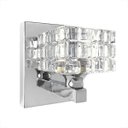 Ver imagem 1 de 5 Arandela Interna Cristal Prata Base Espelhada Sala Bet38