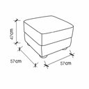 Ver imagem 3 de Puff Tyle Couro Mogno Pés em Madeira 57cm - 70031