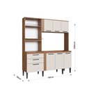Ver imagem 3 de Cozinha Compacta 208cm x 185cm Compactas Bege/Freijó/Off White