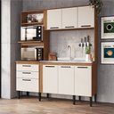 Ver imagem 1 de Cozinha Compacta 208cm x 185cm Compactas Bege/Freijó/Off White