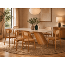 Ver imagem 1 de Sala de Jantar Maciça 8 Cadeiras 2,20m Corino Orion Imperial