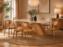 Ver imagem 1 de Sala de Jantar Maciça 8 Cadeiras 2,20m Corino Orion Imperial