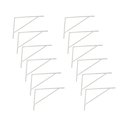 Ver imagem 1 de Kit Suporte Prateleira Com 12 Peças Em Aço Mão Francesa 30x20 Branco