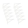 Kit Suporte Prateleira Com 12 Peças Em Aço Mão Francesa 30x20 Branco - 1