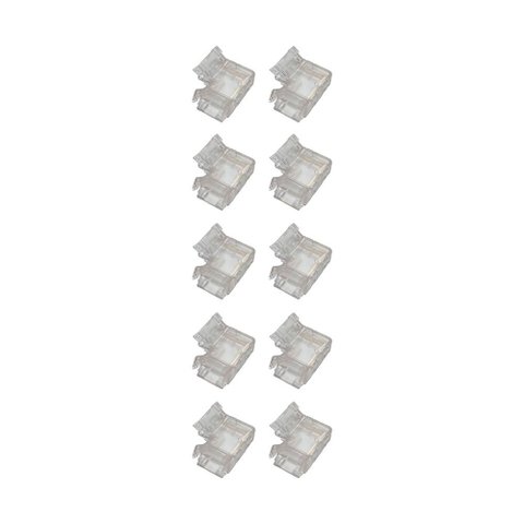 Kit 10 Emendas Conector Astraled em L para Fita de Led 10mm Em-036