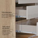 Ver imagem 6 de Guarda Roupa Casal com Espelho 100% MDF 2 Portas de Correr e 6 Gavetas 230cm Málaga Yescasa Capuccino/Azul