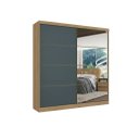 Ver imagem 3 de Guarda-Roupa Casal 2 Portas 6 Gavetas 100% MDF com Espelho 222cm x 230cm Malaga Azul/Capuccino