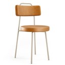 Ver imagem 3 de Kit 02 Cadeiras Decorativas Estofada Sala Jantar Barcelona Arena L02 Couríssimo Whisky - Lyam