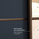 Ver imagem 7 de Guarda-Roupa Casal com Espelho 100% MDF 2 Portas de Correr e 6 Gavetas 230cm Málaga Yescasa Azul/Capuccino