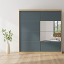 Ver imagem 2 de Guarda-roupa Casal 2 Portas 6 Gavetas 100% MDF com Espelho 222cm X 230cm Malaga