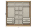 Ver mais imagens de Guarda-Roupa Casal com Espelho 100% MDF 2 Portas de Correr e 6 Gavetas 230cm Málaga Yescasa Off/White Capuccino