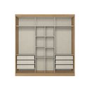 Ver mais imagens de Guarda-roupa Casal 2 Portas 6 Gavetas 100% MDF com Espelho 222cm X 230cm Malaga