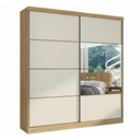 Ver imagem 3 de Guarda-roupa Casal 2 Portas 6 Gavetas 100% MDF com Espelho 222cm X 230cm Malaga