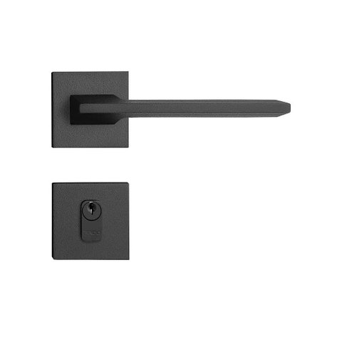 Fechadura Sara Preta Roseta Quadrada 55mm Pado Externa
