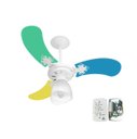 Ver imagem 1 de Ventilador Teto Super Baby Colors 3pás Mdf Branco/masculino 220v Venti-delta