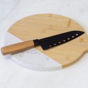 Ver imagem 2 de Faca Santoku para Corte Preta cabo Acácia Mimo Style