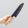 Faca Santoku para Corte Preta cabo Acácia Mimo Style - 1
