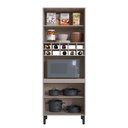 Ver imagem 3 de Paneleiro 4 Portas 1 Nicho para Forno e Adega Quiditá Fumê