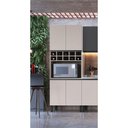 Ver imagem 2 de Paneleiro 4 Portas 1 Nicho para Forno e Adega Quiditá Fumê