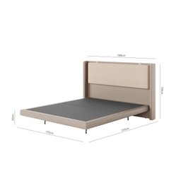 Cama Estilo Flutuante Viena Queen 170cm Madeira Maciça e Mdf Acabamento Premium Futurista - 4