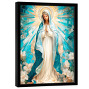 Ver imagem 1 de Quadro Decorativo Nossa Senhora Aparecida Branco e Azul
