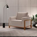 Ver imagem 1 de Poltrona para Sala de Estar 104cm Paris Bege