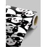 Papel de Parede Infantil Pandas Preto e Branco-60x300cm - 2