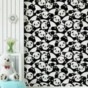 Ver imagem 3 de Papel de Parede Infantil Pandas Preto e Branco-60x300cm