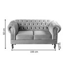 Ver imagem 2 de Sofá Chesterfield 2 Lugares Dom Pedro Vintage Retrô Capitonê Suede Rosa