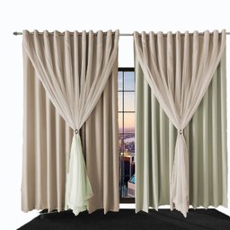 Cortina Blackout Bia Corta Luz 3,50 X 2,30 Quarto Palha - 1