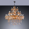 Lustre Pendente Candelabro Maria Tereza Nice 28 lâmpadas E14 Bivolt Champagne - 6