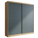 Ver imagem 3 de Guarda-Roupa Casal 2 Portas 6 Gavetas 100% MDF 222cm x 230cm Malaga Azul/Capuccino