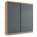 Ver imagem 3 de Guarda Roupa Casal 100% MDF 2 Portas de Correr e 6 Gavetas Málaga Yescasa Capuccino/Azul