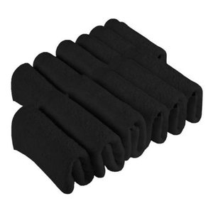 Toalha de Rosto para Salão Preta Kit com 12 Unidades