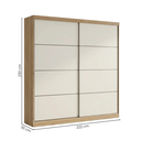 Ver imagem 4 de Guarda-Roupa Casal 100% MDF 2 Portas de Correr 6 Gavetas Málaga Yescasa Capuccino Off White