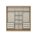 Ver imagem 5 de Guarda Roupa Casal 2 Portas de Correr e 6 Gavetas 100% MDF 230cm Málaga Cappuccino