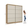 Guarda-roupa 2 Portas 222cm X 230cm Malaga - 4